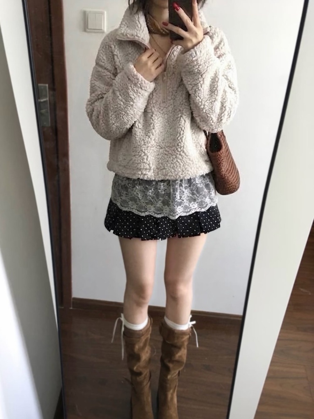 Thread & Supply Cream Fleece Teddy Jacket